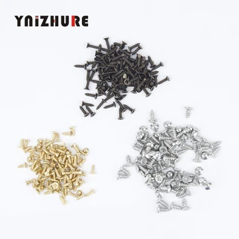 

M2 Self-tapping Screws,Flat Head Screws,Cross Screw,Matching Nails 50PCS Round Furniture Screws Fit Hinges Fasteners Hardware