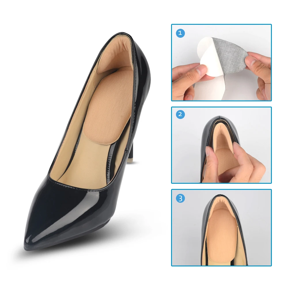 Women Heel Pads Insoles Shoes High Heels Liner Grips Inserts Foot Heel Pain Relief Protector Stickers Antislip Shoe Cushion Shoe Insoles Heel Protector Heel Protector Pads Heel Grips