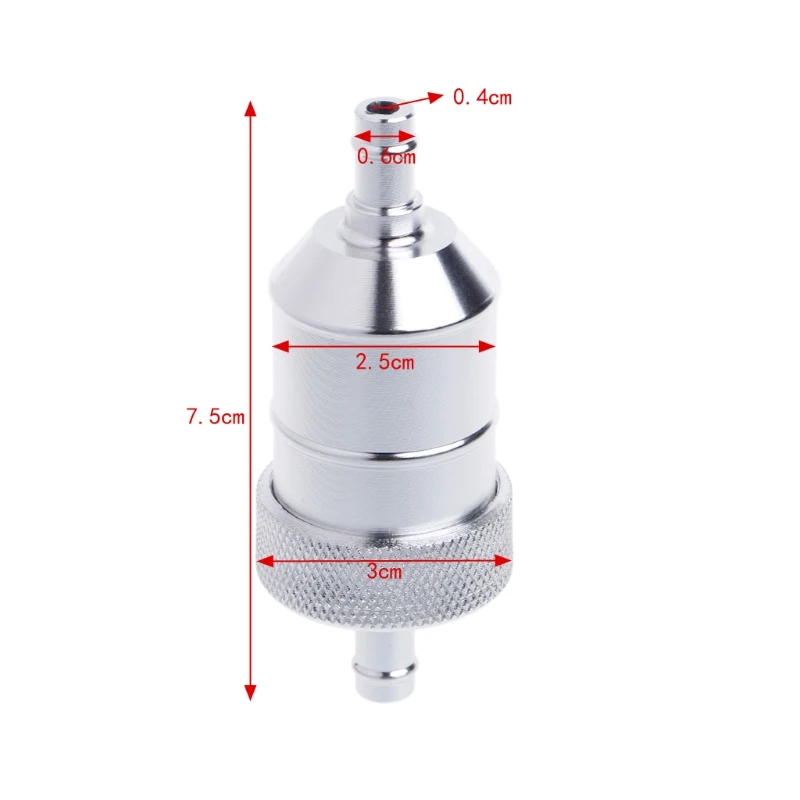 Universal Aluminium Inline Fuel Oil Filter 1/4\ Universal Aluminium Inline Fuel Oil Filter 1/4\