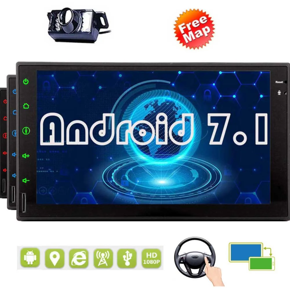 Steering Wheel Control FM/AM Radio 32GB ROM Five Touch Screen Eincar Android 7.1 Car Stereo MP3 Pla