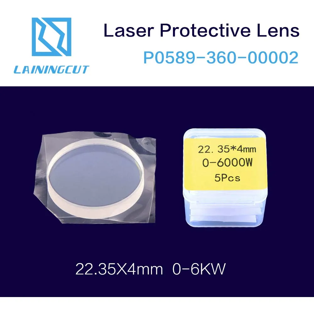 

LSKCSH USA JGS1 Fused Silica Precitec Protective Windows OG YD22.35 d4 P0589-360-00001/2 0-6500W for IPG Precitec laser cutting