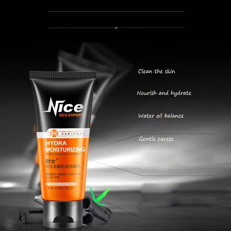 

Men pore-cleansing Whitening Moisturizing facial cleanser Acne blackhead face cleaner oil-control pore cleaner face wash men