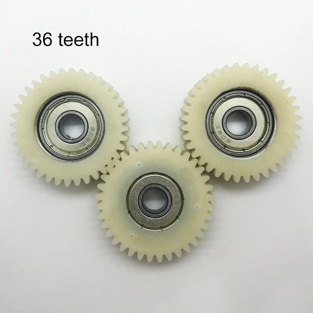 3pcs 38mm 36 teeth nylon 8mm bore hole 608 z ball bearing gears for