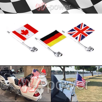

Motocycle flag Side Mount Luggage Rack Antenna Vertical Flag Pole For Honda GoldWing GL1800 GL1500 2001-2012
