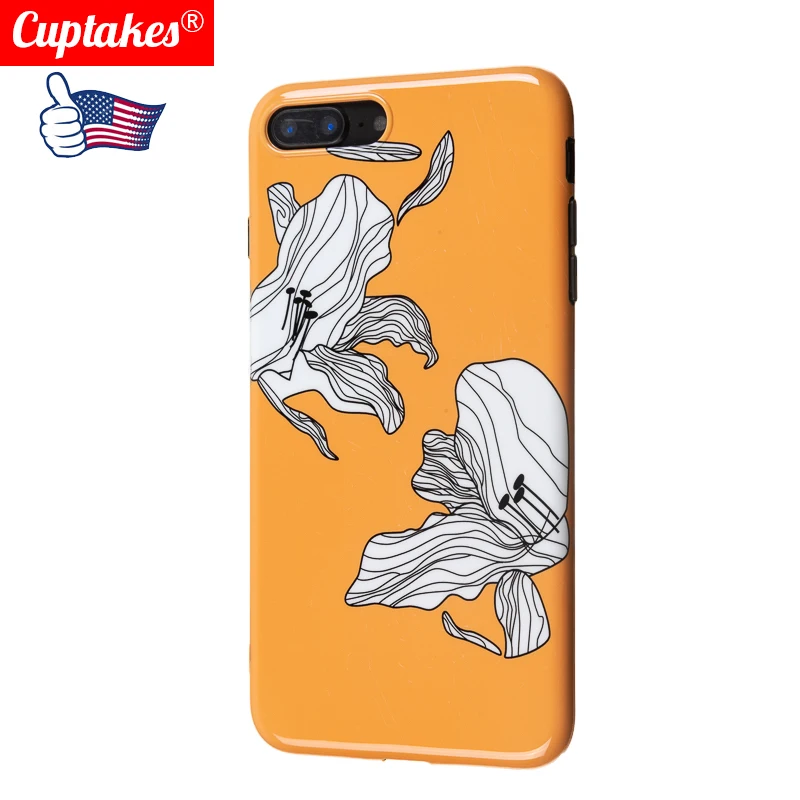 Luxury Brand Glossy IMD Soft Silicone Case for iPhone 7 8 Plus X 10 XS Max XR 6 6S Cute Cartoon fine Leaves memory Love |