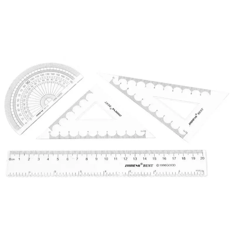 4pcs Acrylic Plastic Scrapbook Rulers Student Children Stationery