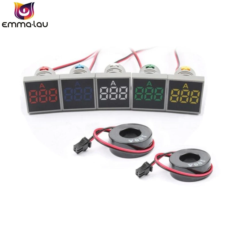 Digital22mmAC12500VVolt0100A2075HZVoltmeterAmmeterAmp