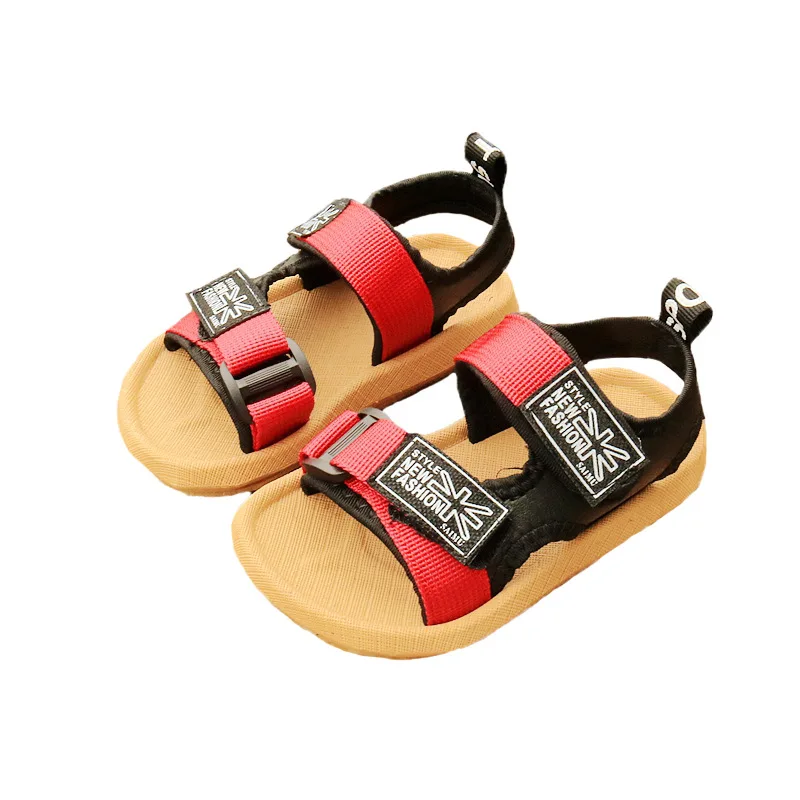 

Dollplus Toddler Boy Sandals Summer New Non-slip Soft Bottom Beach Shoes Sandal for Boys Children Kids Sandals 21-25#