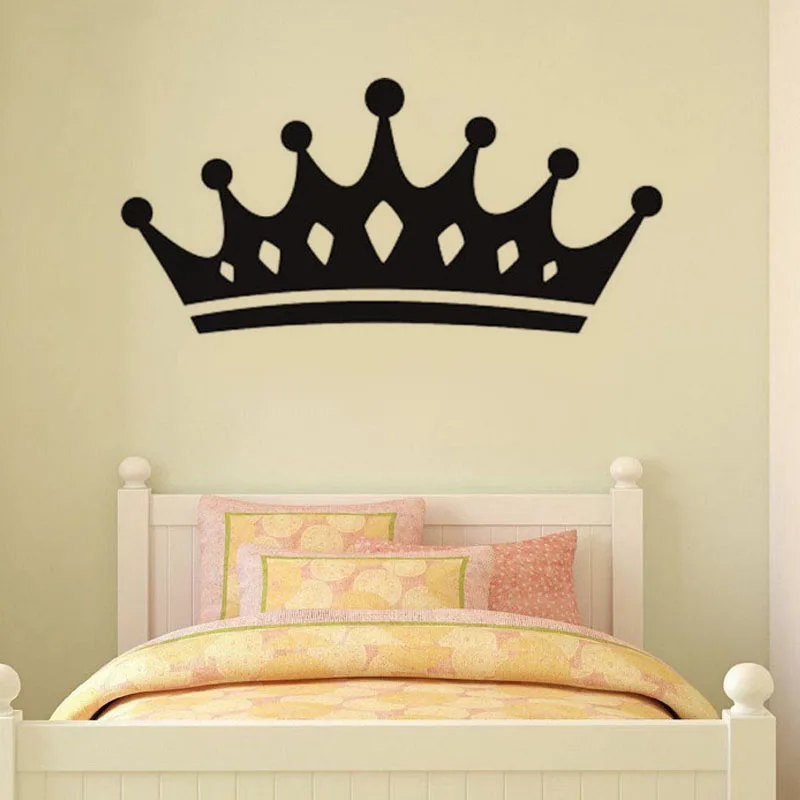 Vinyl Removable Cartoon Wall Sticker Kids Room Queen Crown Wall 
