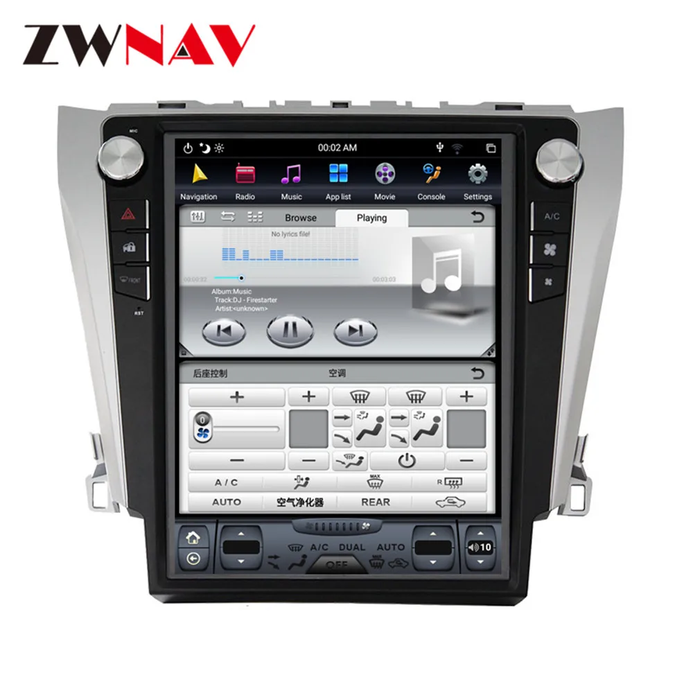 Clearance PX6 4GB RAM Tesla style Android 8.1 Car GPS Navigation For TOYOTA Camry 2012-2016 head unit multimedia Auto radio tape recorder 5