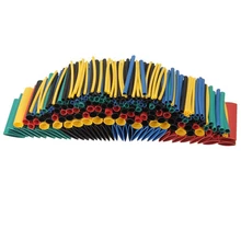 280Pcs 8 Sizes Multi Color 2:1 heat shrink tubing tube sleeving wrap kit RSFR-H heatshrink tubing Yellow Blue Black Green Red