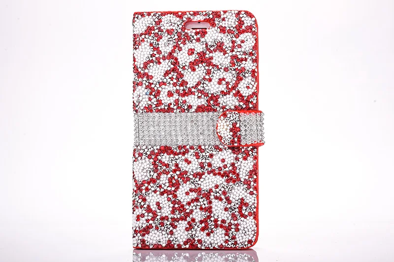 Leopard diamond rhinestone leather case iphone 6 6s 7 8 plus (5)
