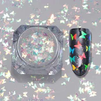 

1Box Colorful Butterfly Nail Flakies Glitter Sequins Paillette Nail Art Decoration
