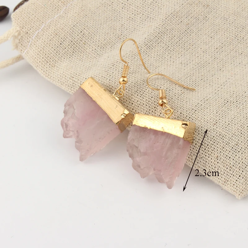 Dayoff Boho Pink Green Handmade Earings For Women Jewelry Unique Resin Irregular Big Earing Mountain Drop Earrings E168 - Image 3