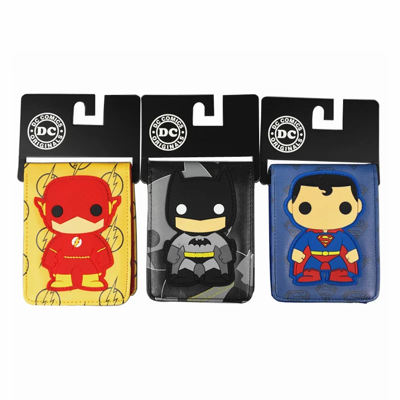 

The latest version of DC comics super heroes series superman batman flash purse around his wallet