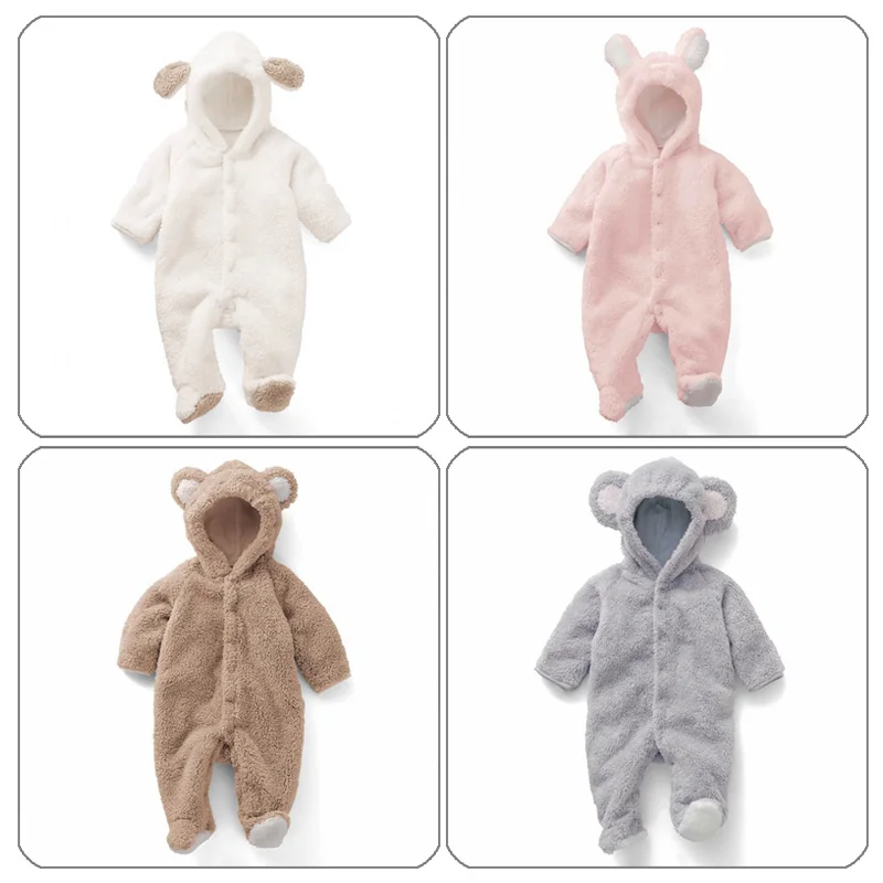 

Velvet Shape Romper Coral Clothes Animal Jumpsuit Romper For Children For Warm Clothing