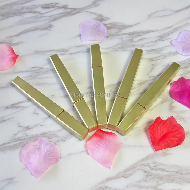 Empty Gold Eye liner tubes 4ML Plastic Square Eyelash Glue Refillable Bottle Elegant Plastic Eye Makeup Tool (5)