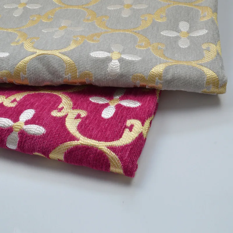 

Jacquard Weave Chenille Fabric Sofa Cover 180cm Width DIY Decoration Material Cloth 2 Colors 1 Meter