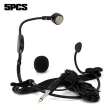 5 шт. 6,5 мм Jack Кардиоидная динамическая микрофонная капсула гарнитура микрофон для WH20TQG ПК музыкальный инструмент гитара Sax аудио с музыкальным мотивом