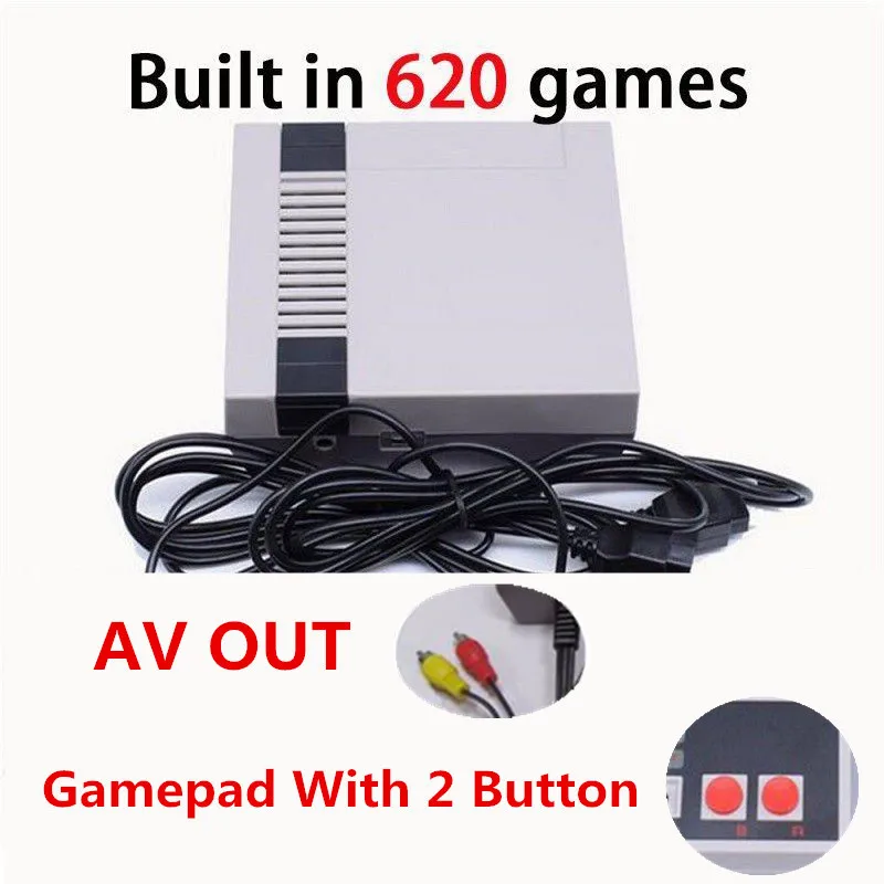EastVita upgrade mini Retro Video Game Console Built-in 620 Games 8 Bit PAL&NTSC Family TV handheld game player Double Gamepads