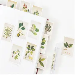 20 упаковок/лот винтажные растения мини бумажная наклейка пакет DIY Украшение дневника клейкая наклейка Скрапбукинг