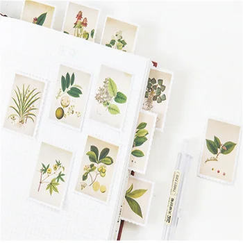 

20packs/lot Vintage Plants mini paper sticker package DIY diary decoration Adhesive sticker scrapbooking