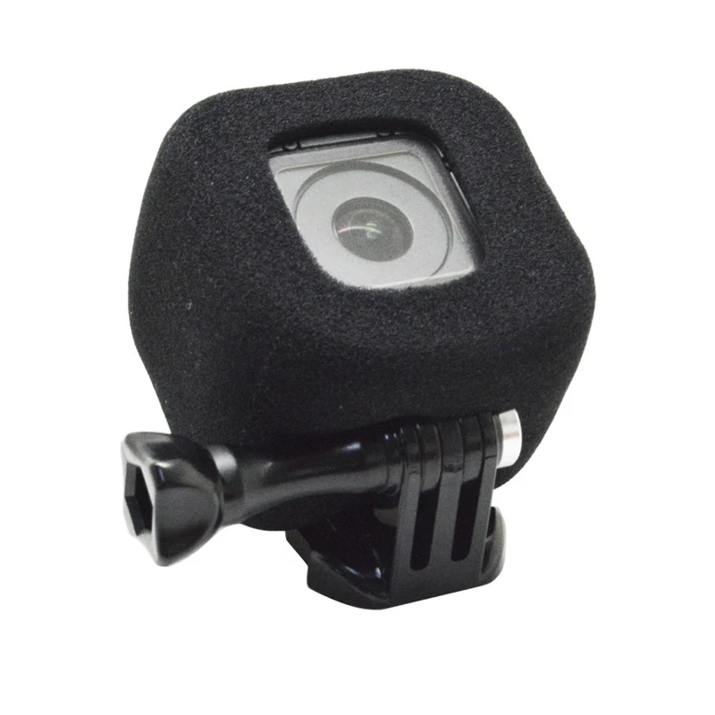 1pc Black Camera Windproof Wind Foam Noise Reduction Sponge Cover Suitable For Gopro Hero Session 5/4 Session