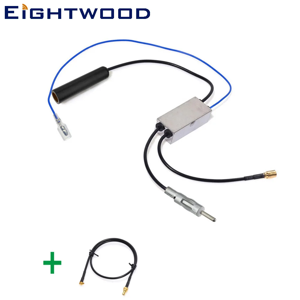 

Eightwood Conversion DAB Car Radio Aerial FM/AM to DAB/FM/AM Antenna Converter/Splitter With SMB to MMCX Cable for European Cars