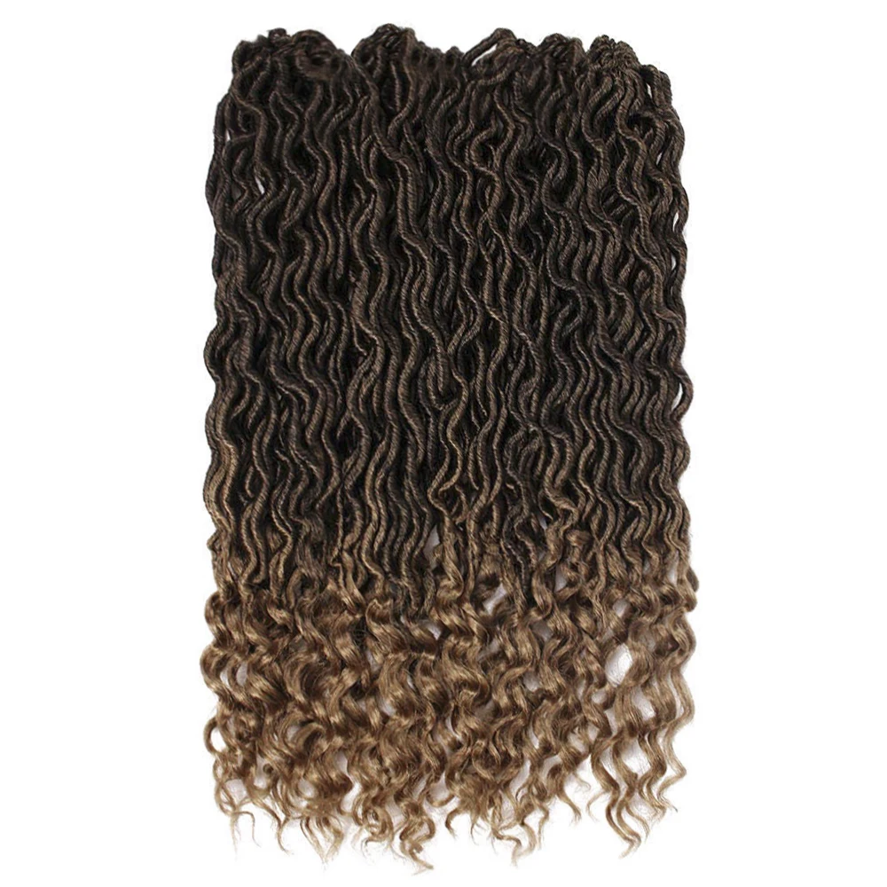 

Deyngs Faux Locs Crochet Braids 18 Inch Soft Natural Kanekalon Synthetic Hair 24 Stands/Pack Goddess Locs Crochet Hair Extension