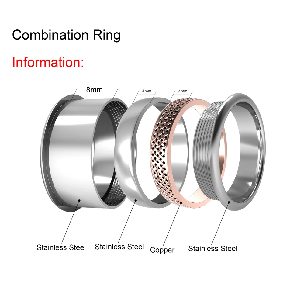 Cremo Fashion Stackable Rings Women Stainless Steel Ring Jewelry Band Multilayer Statement Love Layers Ring Anillos