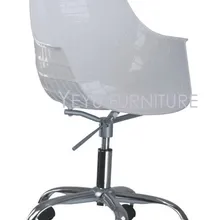 Современные Дизайн Пластик и Сталь крутящемся офисном компьютере стул с 5 колеса Пластик основа офисное кресло вращающееся кресло с газом лифт