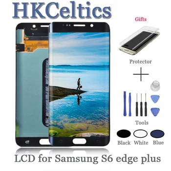 

5Pcs 100% Tested Super AMOLED Display for 5.7''Samsung Galaxy S6 Edge Plus LCD G928F Touch Screen Digitizer Assembly Replacemen