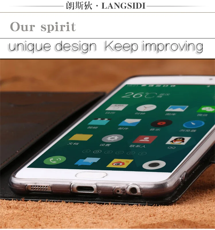 Wangcangli чехол для Meizu Pro 7 ручной работы из натуральной кожи бумажник откидная крышка слот для карт Бизнес кобура винтажная кожа