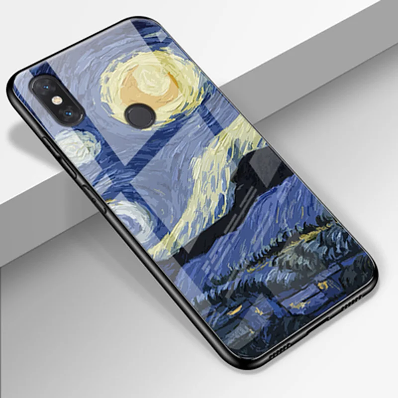 Для Xiaomi mi Max3 чехол мультфильм творчество закаленное стекло+ мягкий край крышки 6,9 ''для Xiaomi mi макс 3 стеклянные витрины mi max3 оболочки