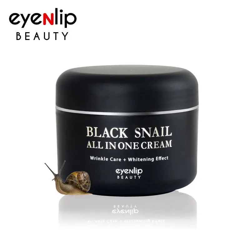 Корейская косметика EYENLIP Black Snail All In One Cream 100 мл Улитка укрепляющая сыворотка увлажняющий крем для лица улучшает эластичность кожи