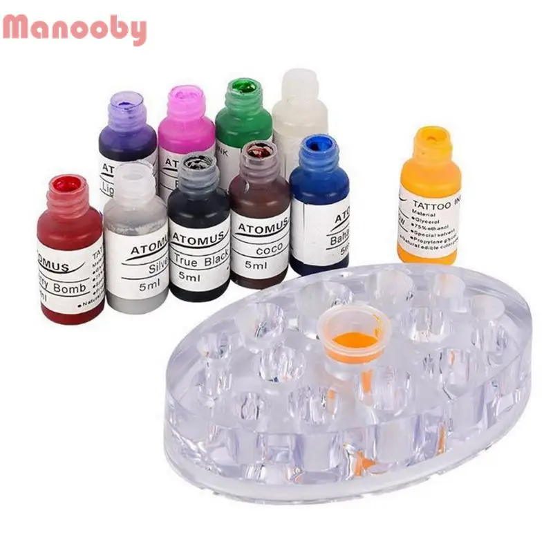 Manooby Tattoo Inks 5ml New Fashion Professional 10 Basic Colors Ink Set Pigment Kit Paints Supplies For Body Beauty Art | Красота и