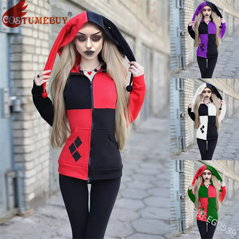 CostumeBuy Suicide Squad Harley Quinn Joker Cosplay Hoodie