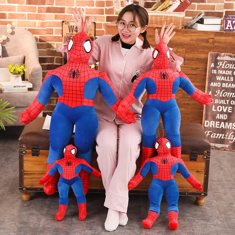 

50-100cm Marvel Spiderman Soft Plush Toys Stuffed Anime Figure Superhero Movie TV Doll Pillow Cushion for Children Birthday gift