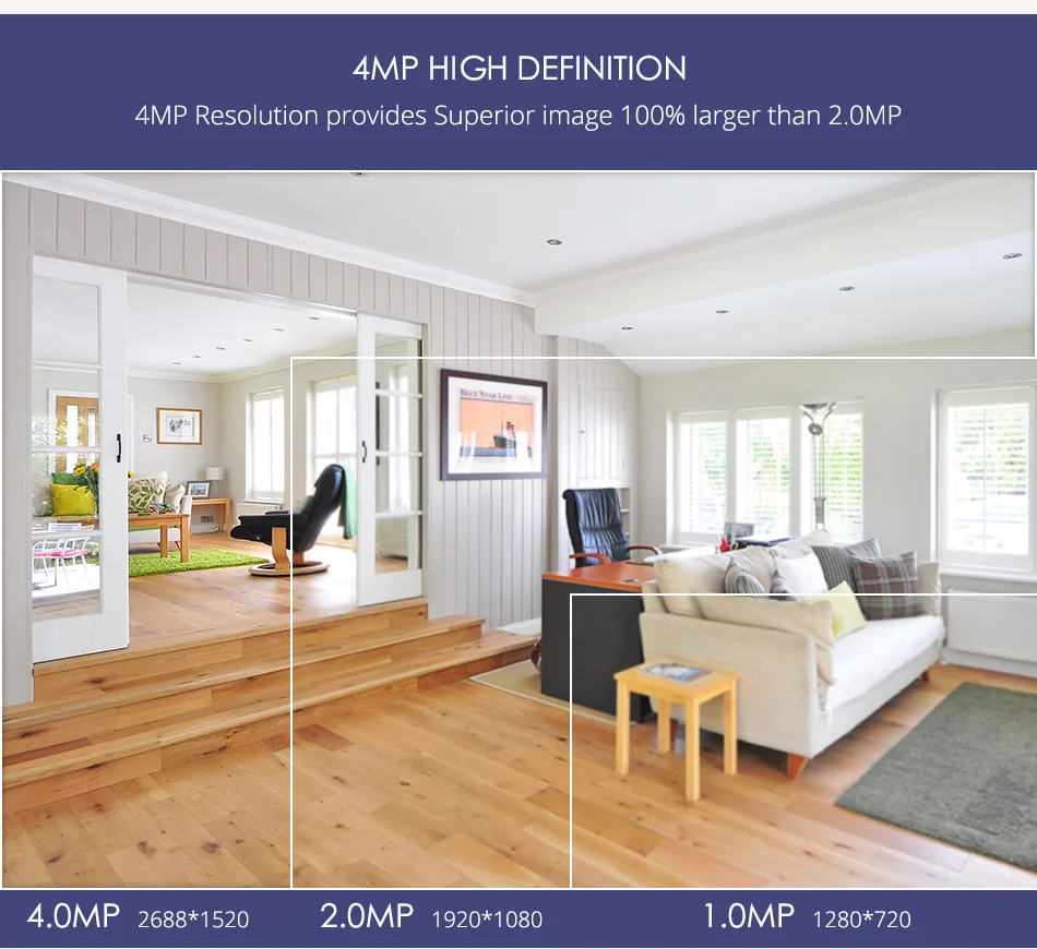 FUERS 4.0MP 4CH 5in1 AHD DVR система видеонаблюдения 1520P Водонепроницаемая камера CCTV видео HDMI