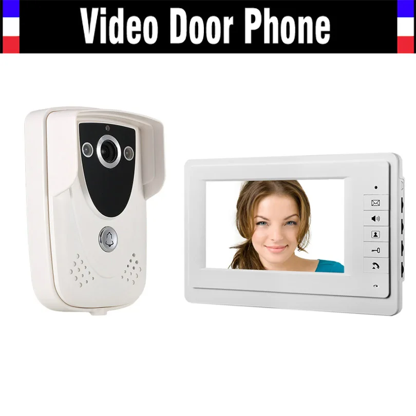 

Wholesale Wired 7 Inch Monitor Video Intercom Door Phone Doorbell System IR Night Vision Camera Camera HD Doorbell Camera 1V1