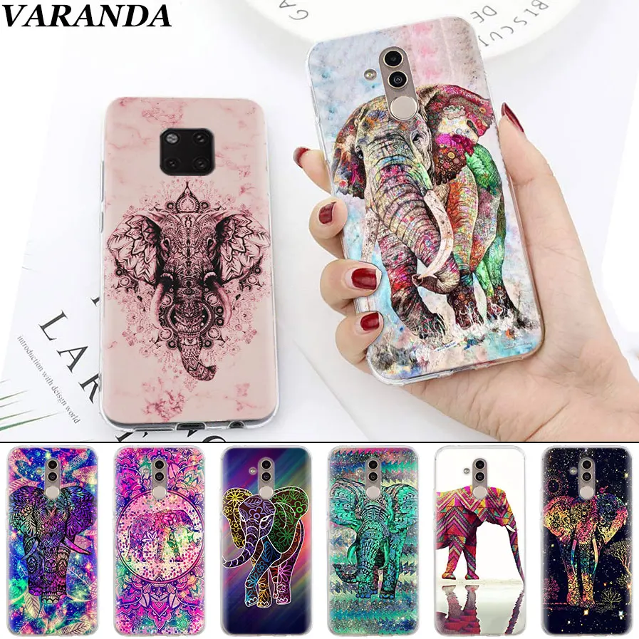 

Totem Elephant Aztec indian Flower Soft Case for Huawei Honor 8X 8C 7A 7C 7S 9 10 Lite Y5 Y6 Y7 Y9 2019 Phone Case Coque