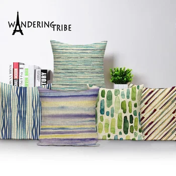 

Geometric Pillow Case Nordic Home Living Room Cushions Colourful Throw Pillow Covers Custom Quality Linen Cushion Cover 45*45