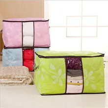 Newest 60*40*35cm Foldable Flower Printed Quilt Sorting Anti-bacterial Clothing Organizer Bags Storage Box 1pcs Quality First