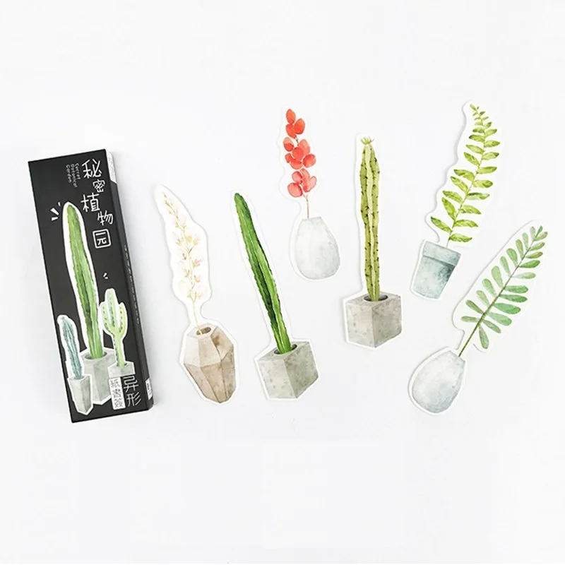 

30 pcs Secret botanical garden bookmark set Green plant paper book marks tab Stationery Office accessories School supplies A6751