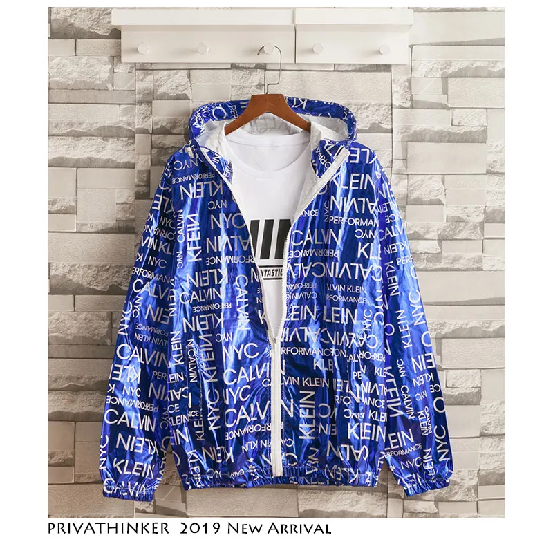 Privathinker 2019 الشمس Proteection الرجال الملابس الملونة في الهواء الطلق رقيقة جاكيتات الصيف واقية من الشمس الملابس رجل جاكيت زيبرا المعتاد