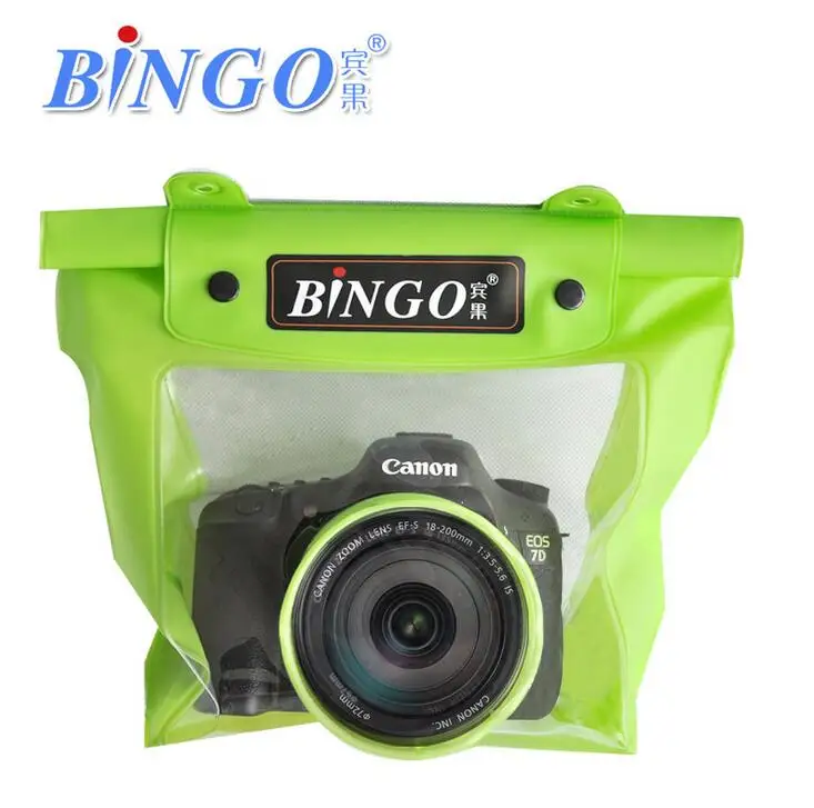 Зеленый цвет бинго SLR камера водонепроницаемая сумка водонепроницаемый чехол для дайвинга водонепроницаемая сумка SLR камера водонепроницаемая сумка из термополиуретана
