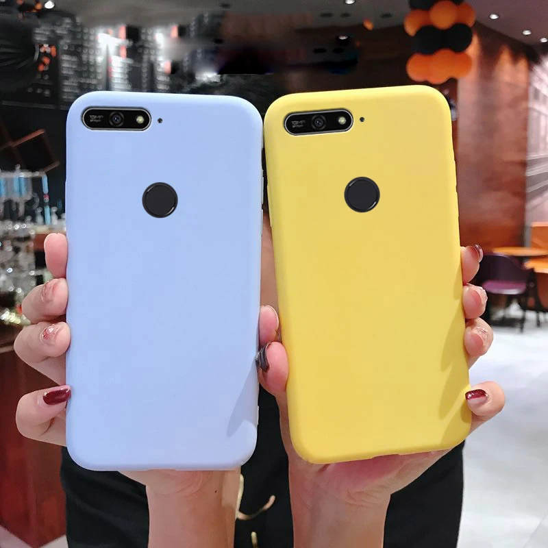 

Soft Silicone Case for Honor 7S 7X 8A 8C 8X 7C 7A 8 9 10 Lite View 20 V20 V10 TPU Matte Cute Colorful Back Shell