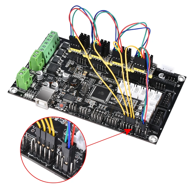 BIGTREETECH GEN V1.0 плата управления 4 слойная печатная с a4988/DRV8825/TMC2100 драйвер Reprap MKS Gen V1.4