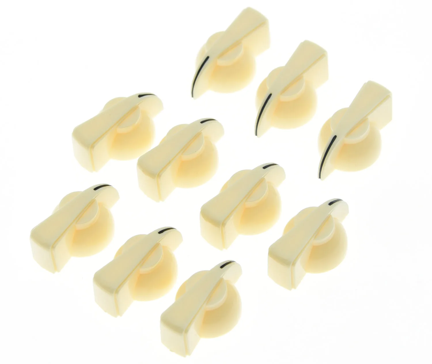 

KAISH 10x Cream Push On Fit Guitar AMP Amplifier Knobs Effect Pedal Chicken Head Knobs