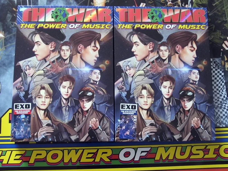 Подписанный EXO с автографом следующий 4-й альбом THE WAR: The power of Music CD+ photobook K-POP 092017